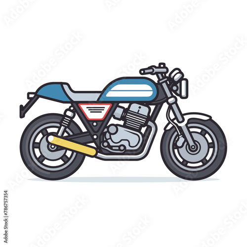 Classic motorcycle vector illustration