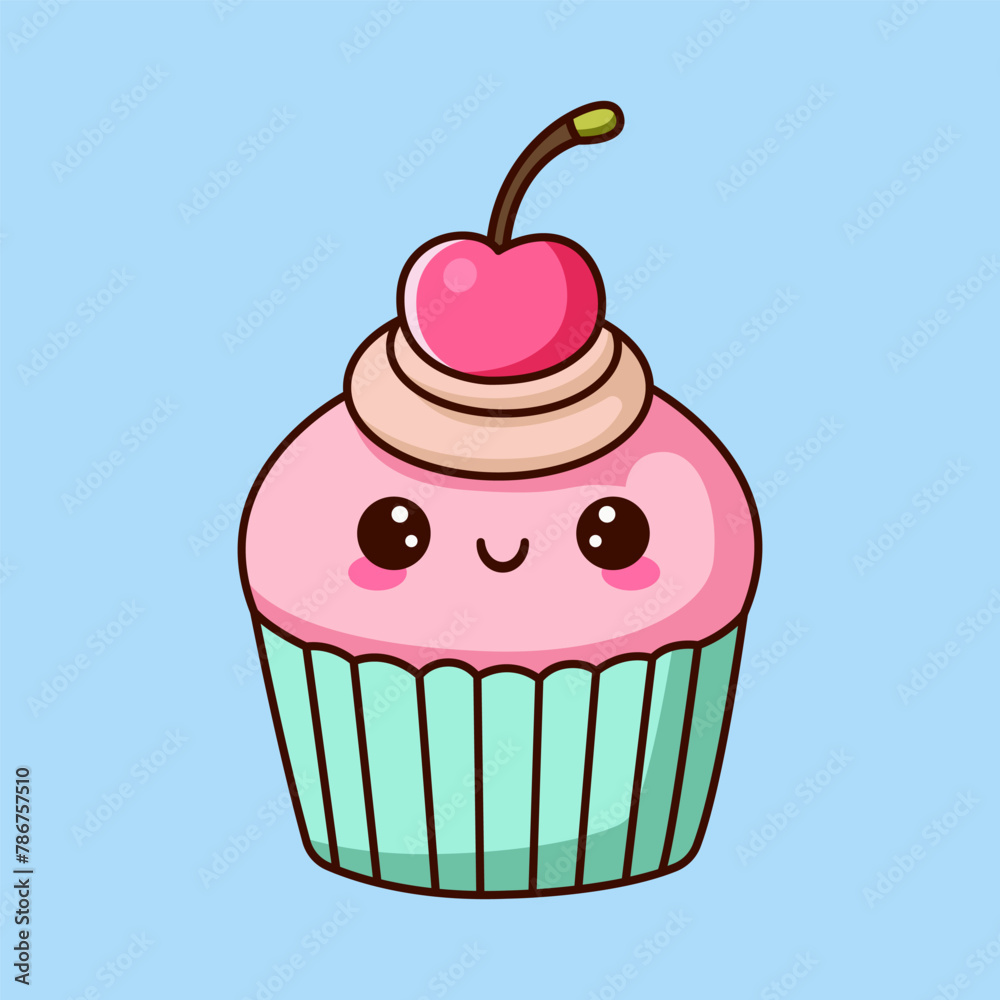 Cute cake vector icon illustration Cute cake vector icon illustration