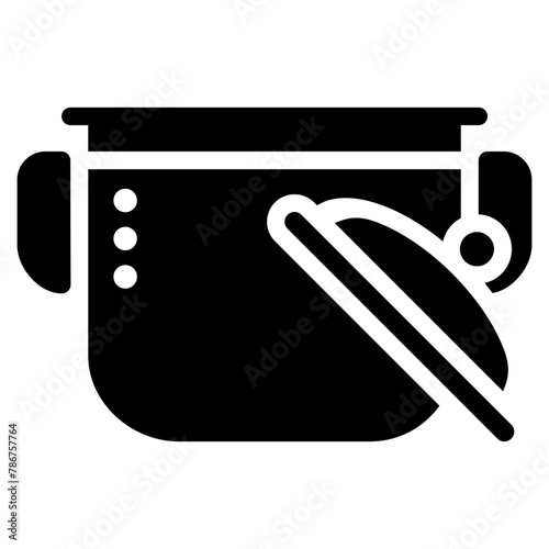 cooking pot vector icon. bakery icon solid style. perfect use for logo, presentation, website, and more. simple modern icon design glyph style