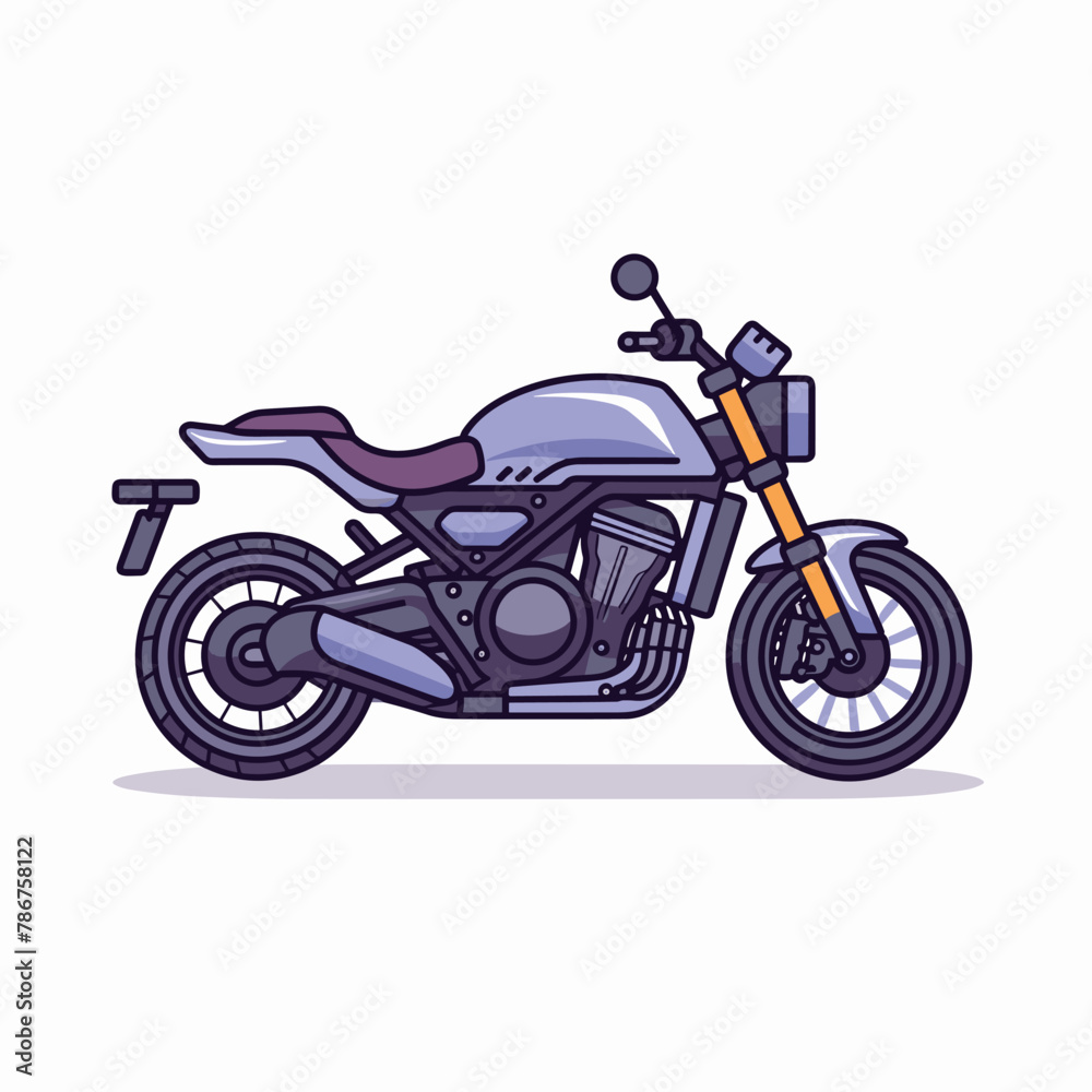 Simple purple motorcycle icon design template