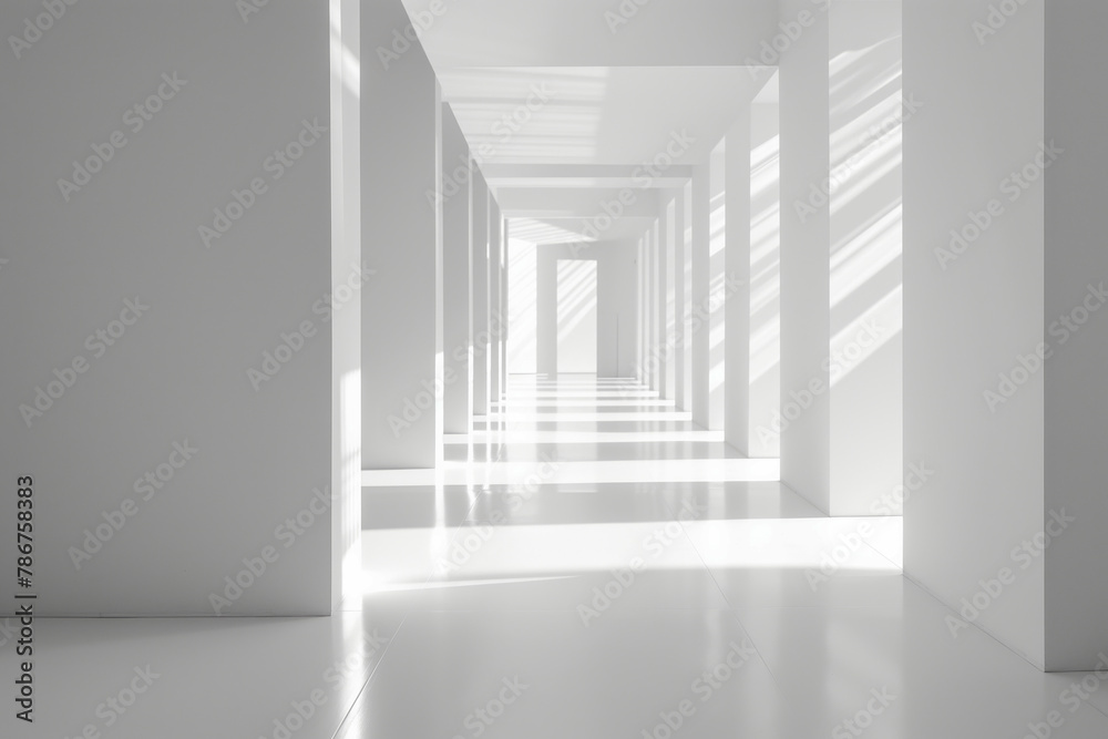 Obraz premium Minimalistic interior room. Modern, bright room