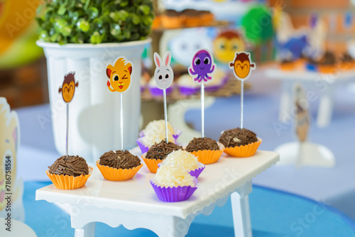 Children's party food and sweets