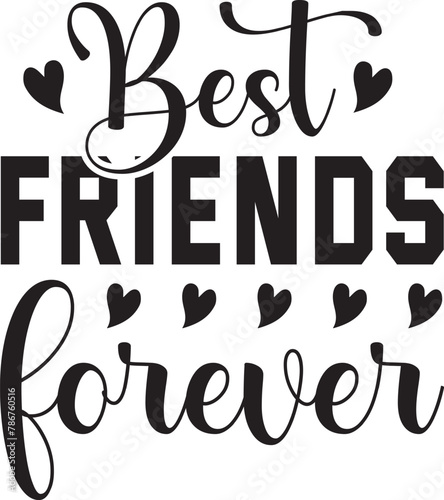best friends forever SVG