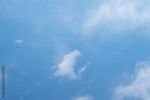 Clouds Sky Fluffy Clouds Over Sea Wallpaper Background Blue Sky