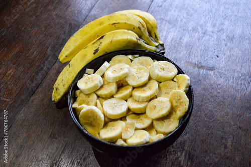 Konstfotografi Bananas in the bowl and bunch
