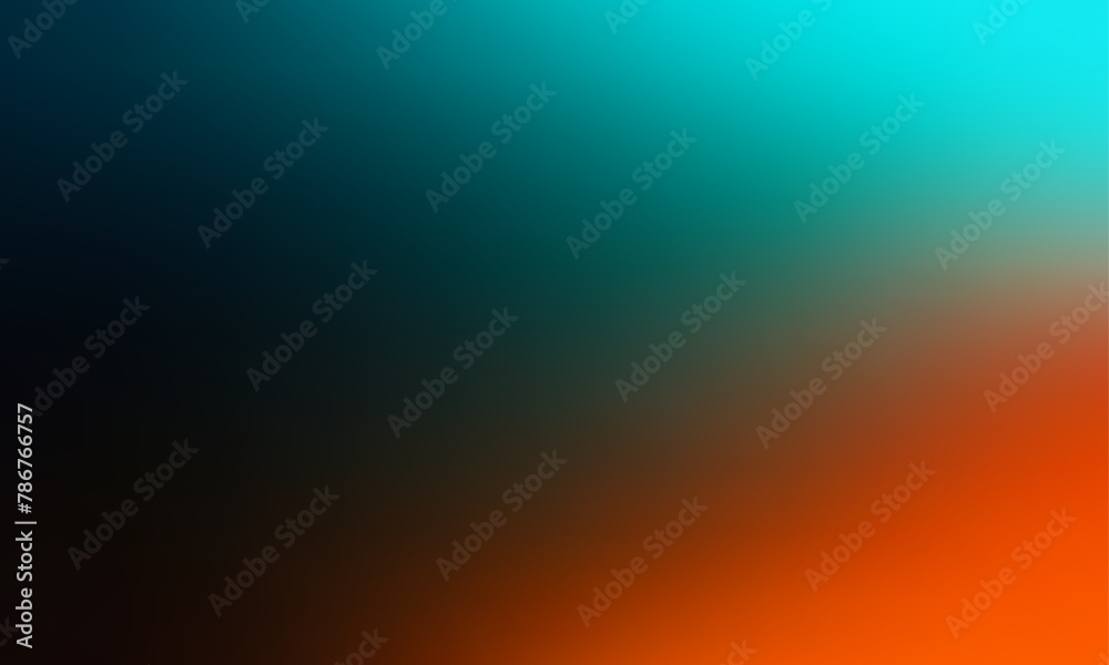 Teal and Orange Vector Gradient Background with Black Grainy Texture for Web Designs