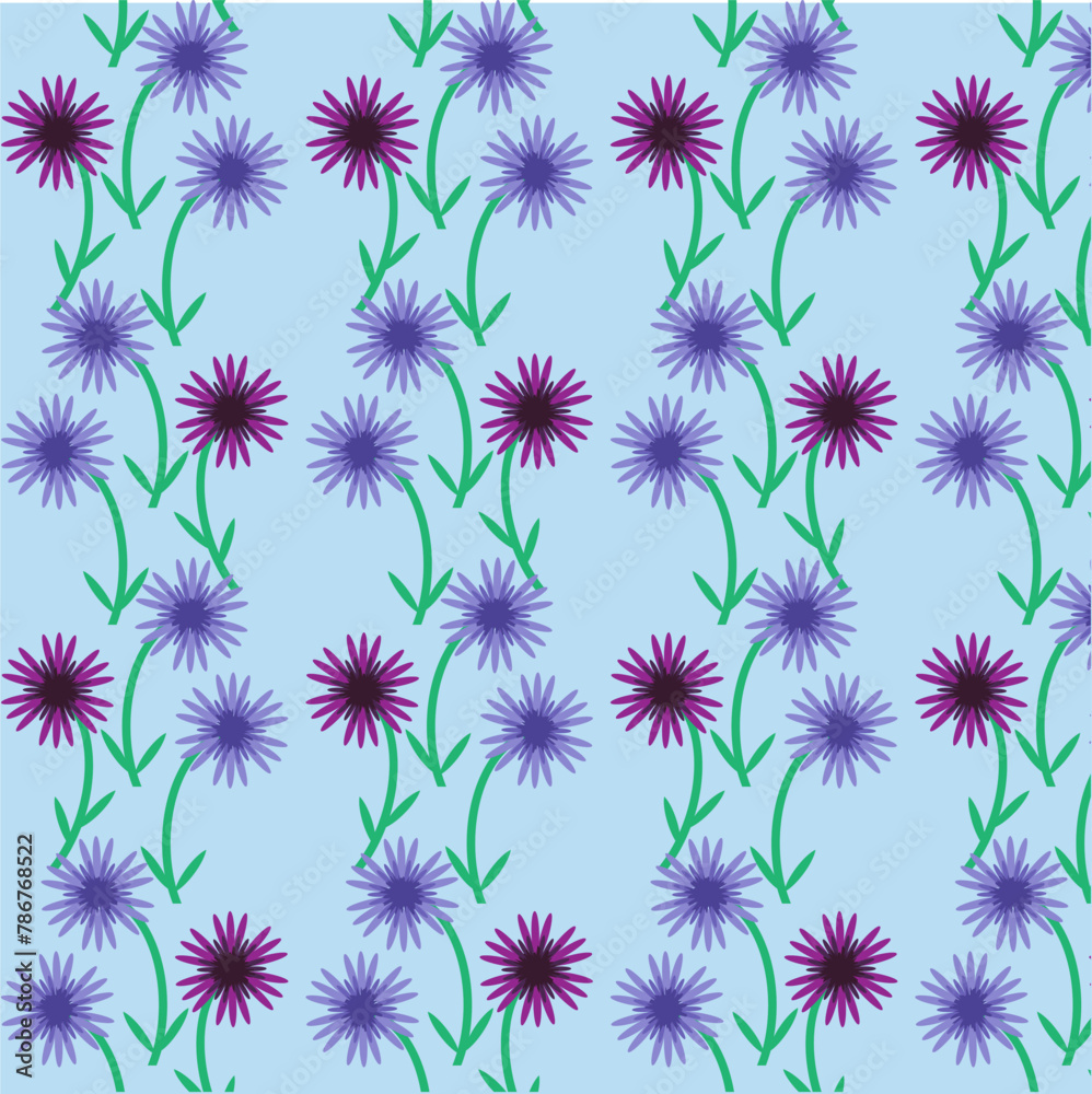 Art & Illustration cornflower pattern.