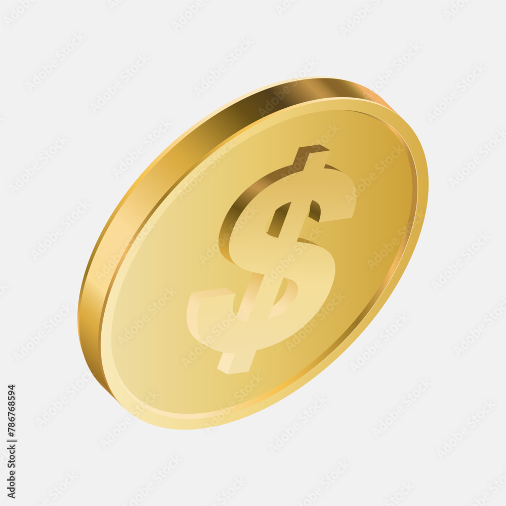 Gold coin sign isolated on a white backgrond. Gold coin sign isolated on a white backgrond.