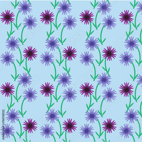 Art & Illustration cornflower pattern.