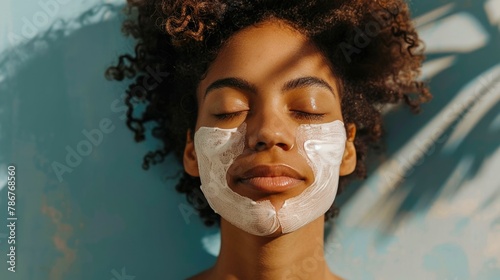 Collagen Infused Sheet Mask Brings Serene Radiance to Facial Model s Skin photo
