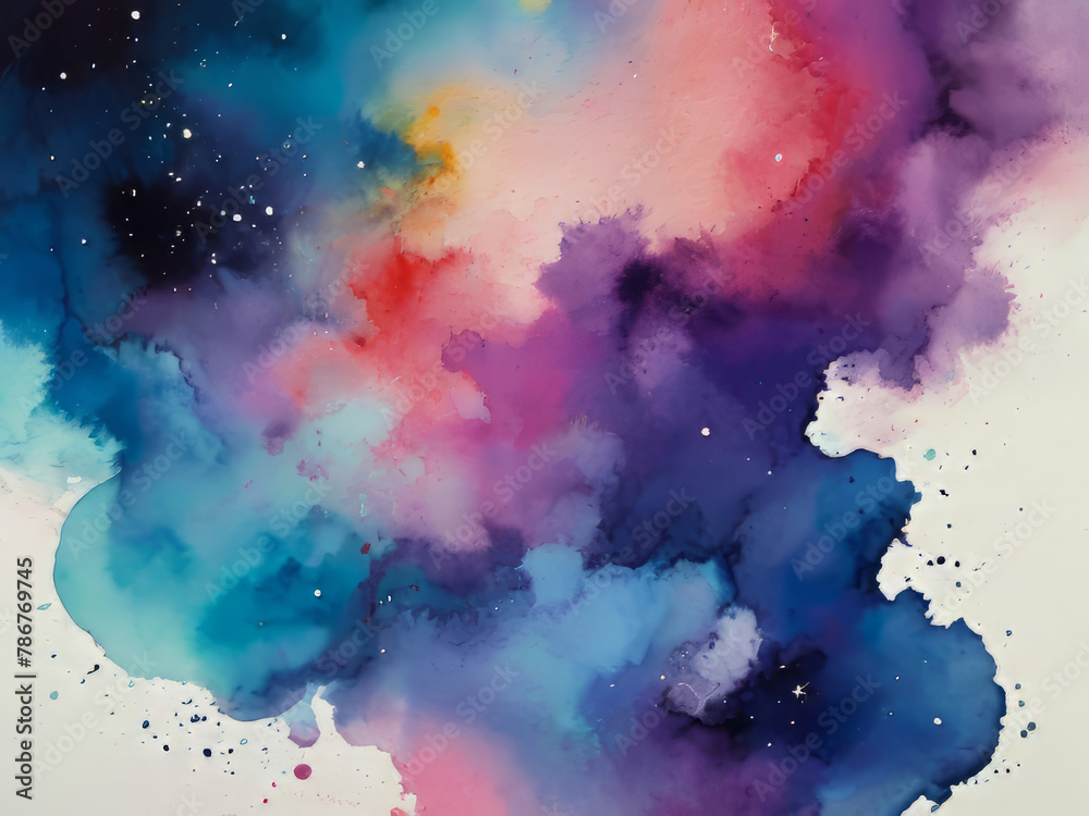 nebula watercolor background