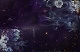Stellar blossoms drift across cosmic currents,  generative AI