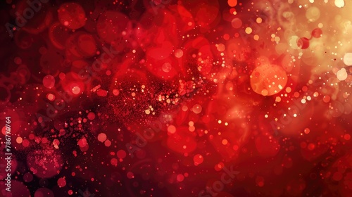 Shiny red backdrop with abstract splashes