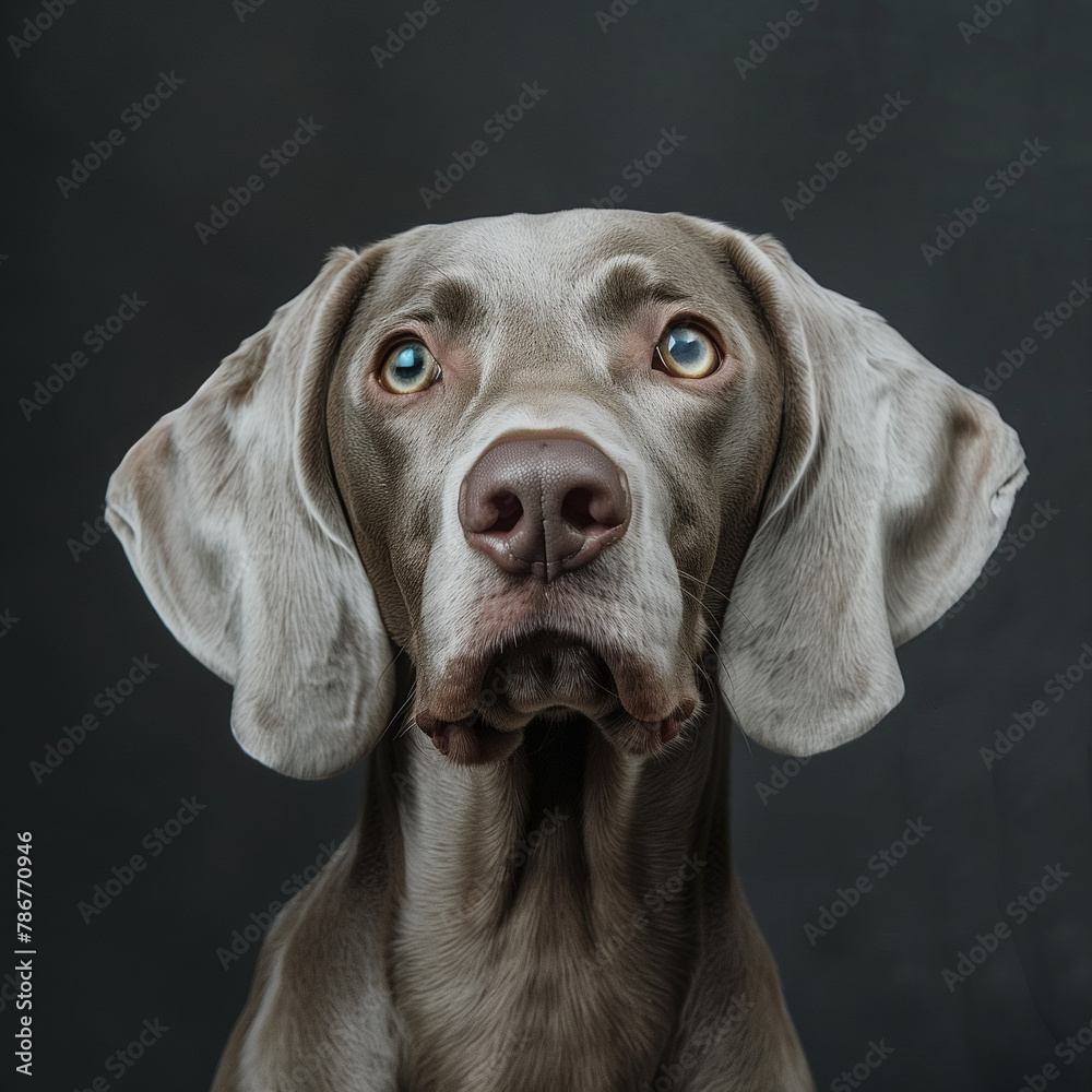 portrait of weimaraner breed dog portrait of weimaraner breed dog