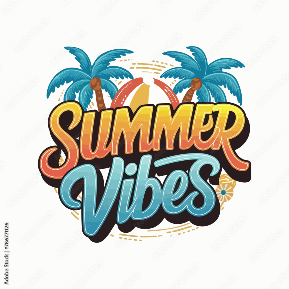 Naklejka premium free Hand drawn hello summer background 