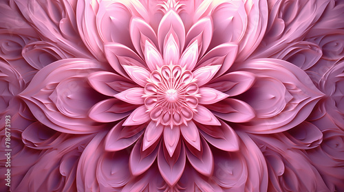 pink floral 3d background, in the style of dreamlike architecture, lightbox, arched doorways