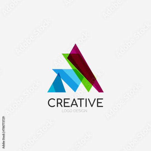 Free Download A vibrant logo design using triangle, font, magenta, and electric blue. Incorporating slopes, rectangles, patterns, and graphics for a unique brand identity - GFXLoad
