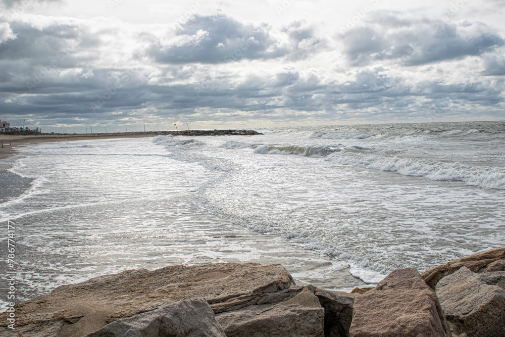 Marine landscape Beaches in Santa Clara del Mar , Buenos Aires , argentina