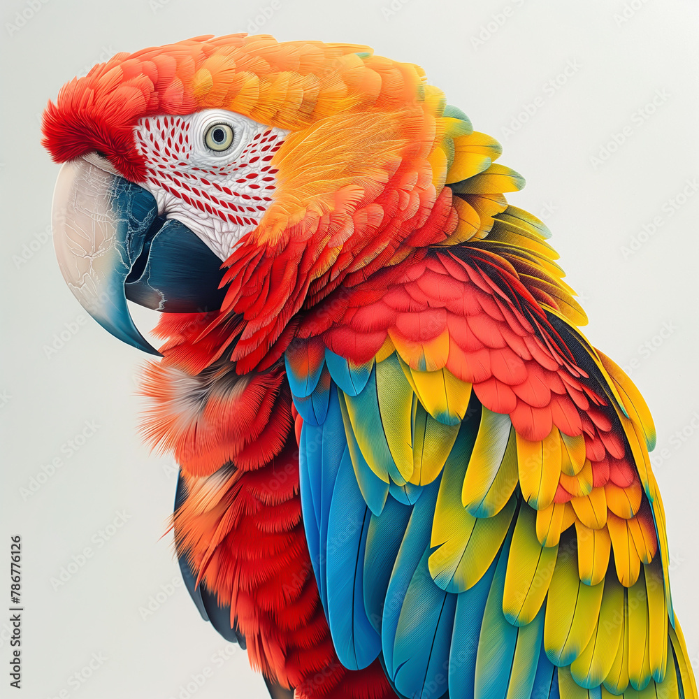 Obraz premium parrot , Animal pictures, close-ups, in a black background