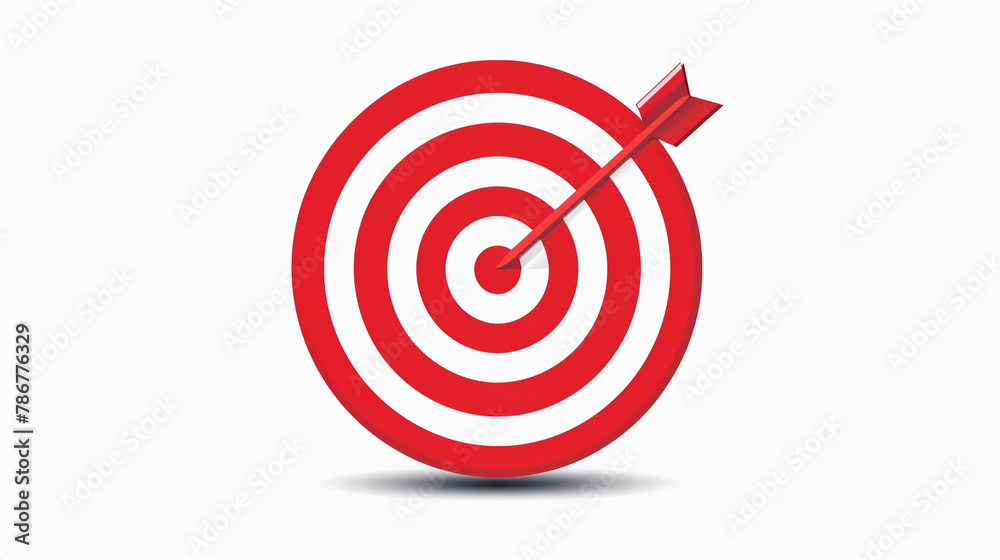 Vector Illustration of Target Icon Isolated on White Background