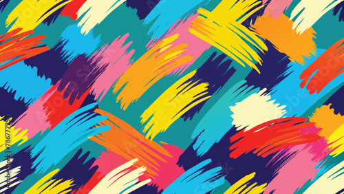  Colorful abstract brush stoke painting seamless abstract background photo