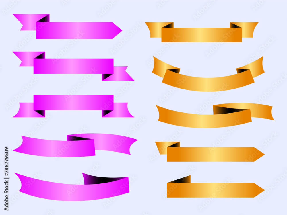 Ribbon elements. Modern simple ribbons collection. Flat banner ribbon for decorative design. Ribbons, Banners, badges, Labels Design Elements. Ribbon elements. Modern simple ribbons collection. Flat banner ribbon for decorative design. Ribbons, Banners, badges, Labels Design Elements.