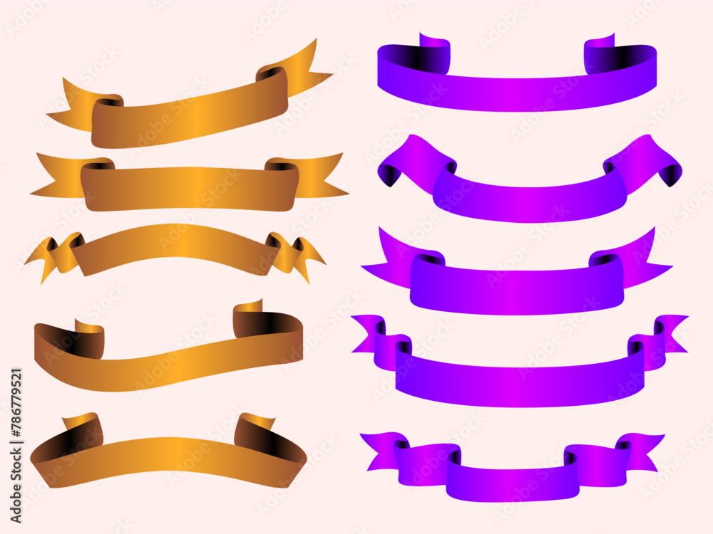 Ribbon elements. Modern simple ribbons collection. Flat banner ribbon for decorative design. Ribbons, Banners, badges, Labels Design Elements. Ribbon elements. Modern simple ribbons collection. Flat banner ribbon for decorative design. Ribbons, Banners, badges, Labels Design Elements.
