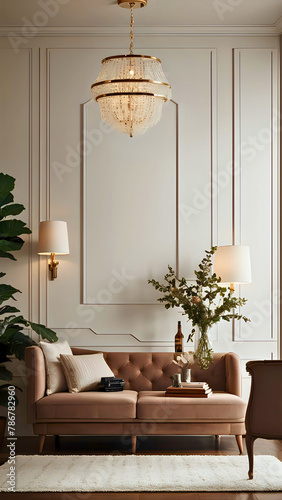 Coquette Interior Elegance: Vertical Background; background for cellphone, mobile phone, ios, android, instagram stories	