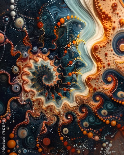 A mesmerizing kaleidoscope of patterns swirling in a hypnotic display