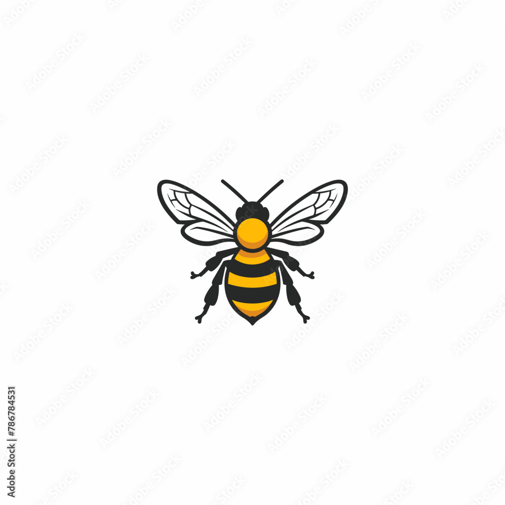 Bee logo design vector illustration template