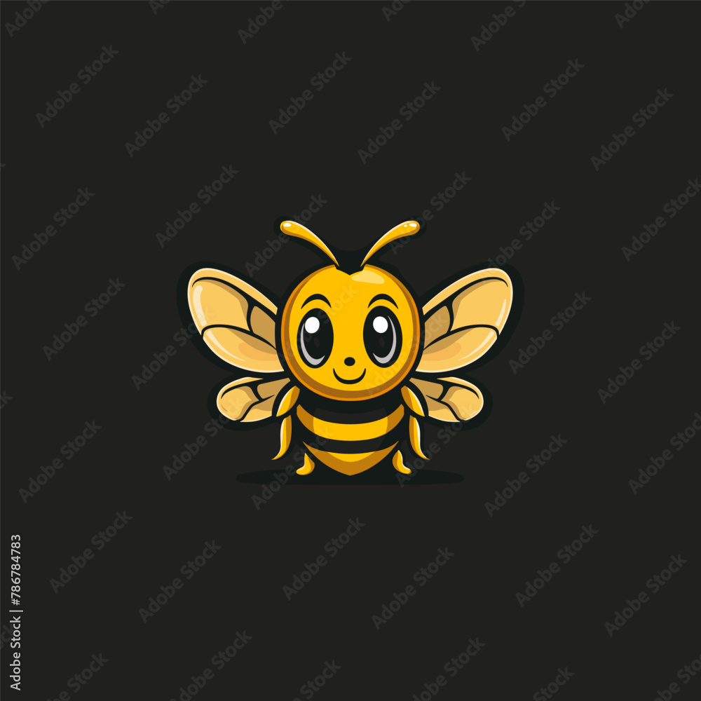 Bee logo design vector illustration template