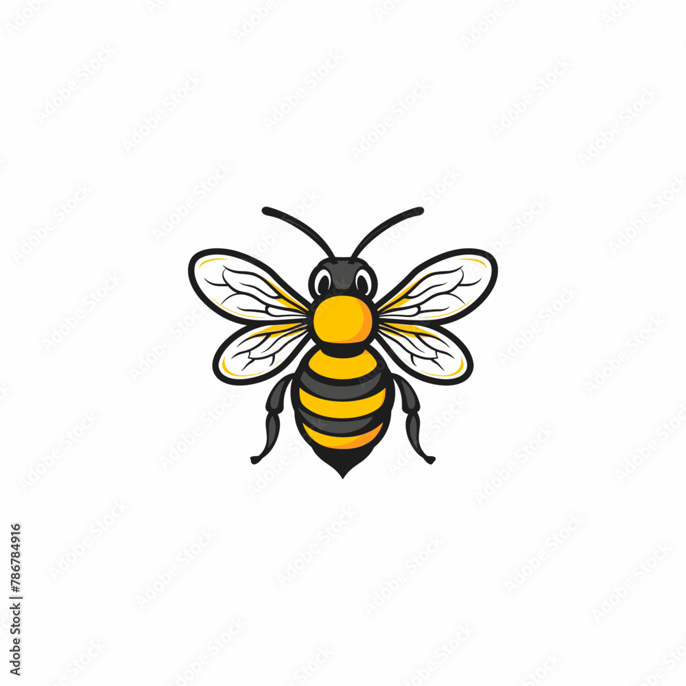 Bee logo design vector illustration template Bee logo design vector illustration template