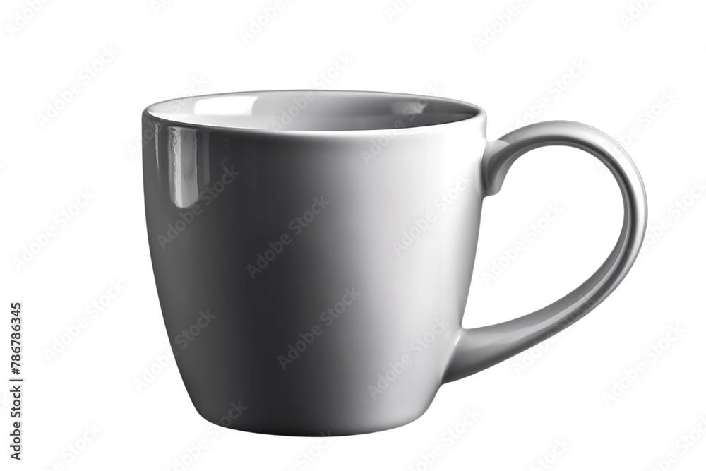 White ceramic tea cup on Transparent Background PNG