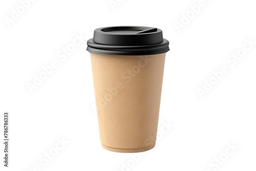 Disposable paper coffee cup on Transparent Background PNG