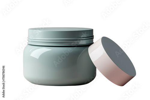 Blank cosmetic container cream jar on Transparent Background PNG