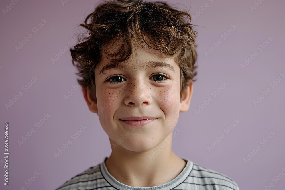 Portrait of a smiling little boy with freckles on his face Portrait of a smiling little boy with freckles on his face