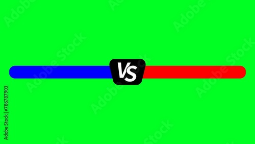 match versus title, animation, green screen background