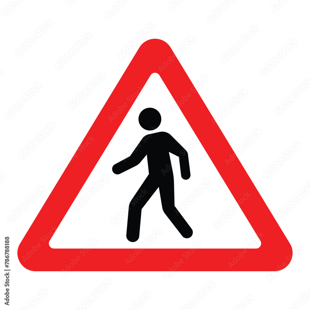 pedestrian walk safety warning sign triangle warning pedestrian walkway road crossing caution sign pedestrian walk safety warning sign triangle warning pedestrian walkway road crossing caution sign