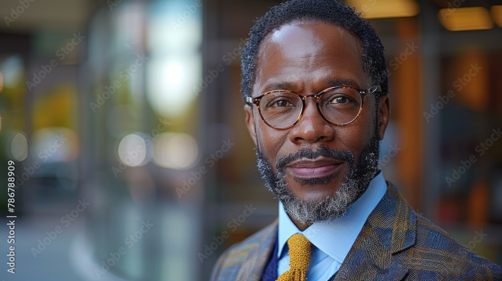 An African American executive delivering a compelling presentation to investors. An African American executive delivering a compelling presentation to investors.
