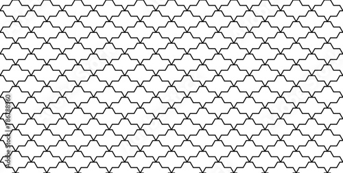 Vector seamless scale look pattern. Japanese traditional ornament. Modern design with geometric shape. Ideal for both print and digital backdrop texture resource. (ID: 786788960)