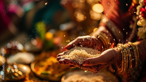 Groom's Sacred Gesture: Offering Rice