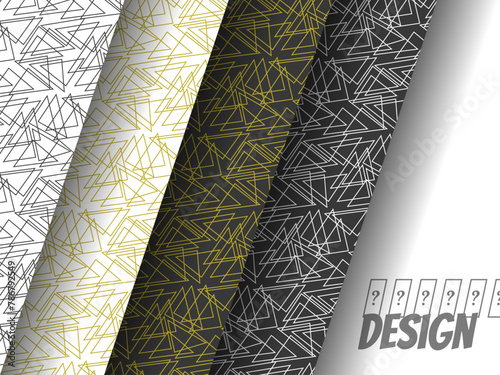 Vector set of design elements, labels and frames for packaging for luxury products in trendy linear style with multi color combo for wallpaper,mobile cover,bedsheet,pillow cover,mag and cloth pattern.