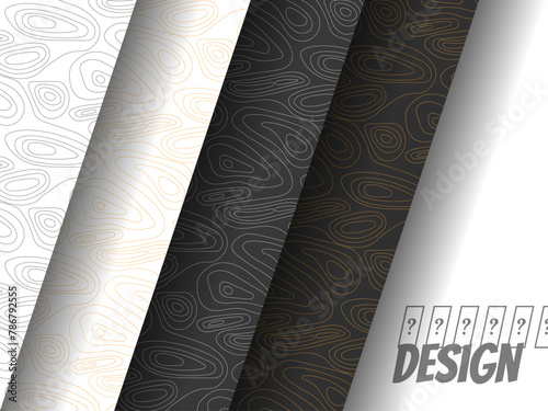 Vector set of design elements, labels and frames for packaging for luxury products in trendy linear style with multi color combo for wallpaper,mobile cover,bedsheet,pillow cover,mag and cloth pattern.