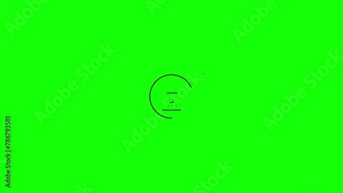 Security Protection Account, on Greenscreen background. Data Security Icon logo. Shield with digital lock icon animation.	
