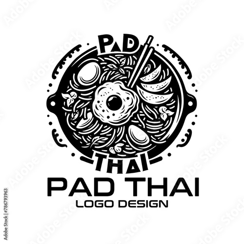 Pad Thai Vector Logo Design