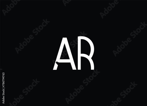 AR initial letter logo design and modern logo