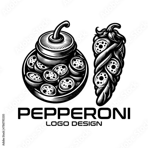 Pepperoni Vector Logo Design