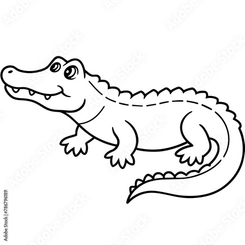 crocodile isolated on white mascot crocodile silhouette crocodile face vector icon svg characters Holiday t shirt black crocodile face drawn trendy logo Vector illustration crocodile line art on a whi