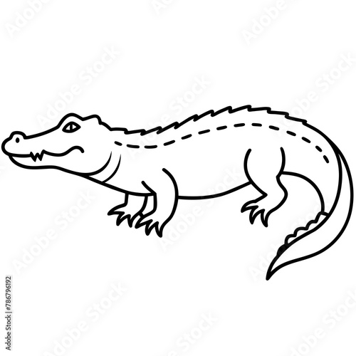 crocodile isolated on white mascot crocodile silhouette crocodile face vector icon svg characters Holiday t shirt black crocodile face drawn trendy logo Vector illustration crocodile line art on a whi