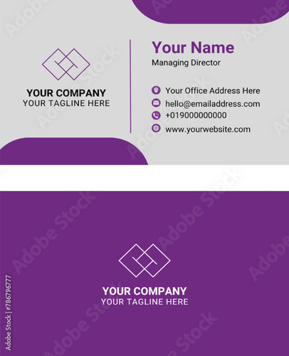 purple visiting card